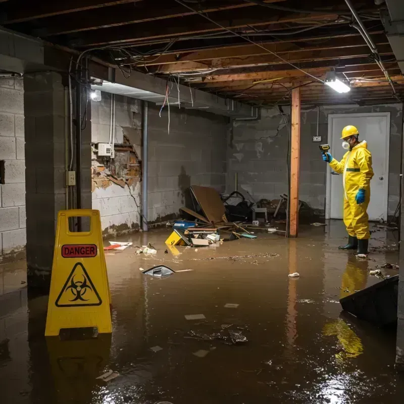 Flooded Basement Electrical Hazard in Cary, IL Property